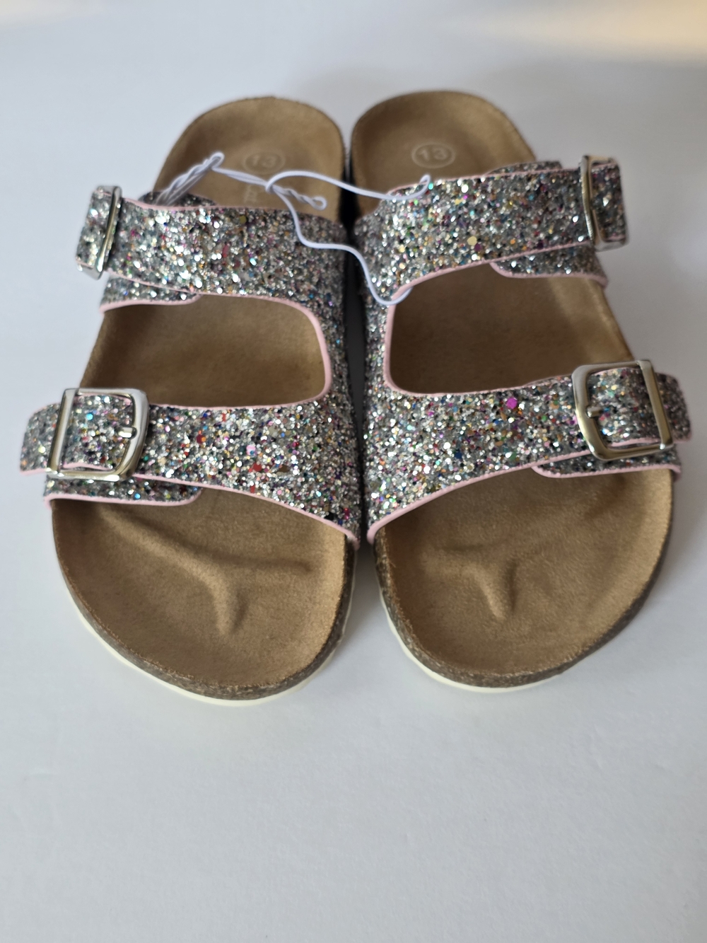 Cat & Jack Glitter Double-Buckle Kids Sandals in Multicolor
